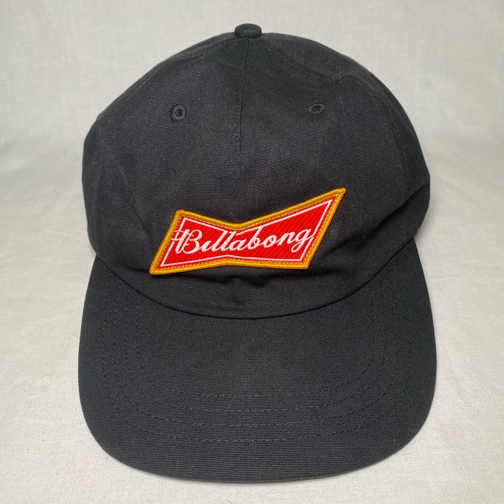 Billabong x Budweiser Beer Bow Hat 5-Panel Snapback Black Organic Cotton Cap